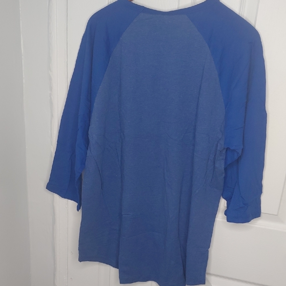 Mitchell & Ness New York Rangers Blue Raglan Shirt - Picture 6 of 8